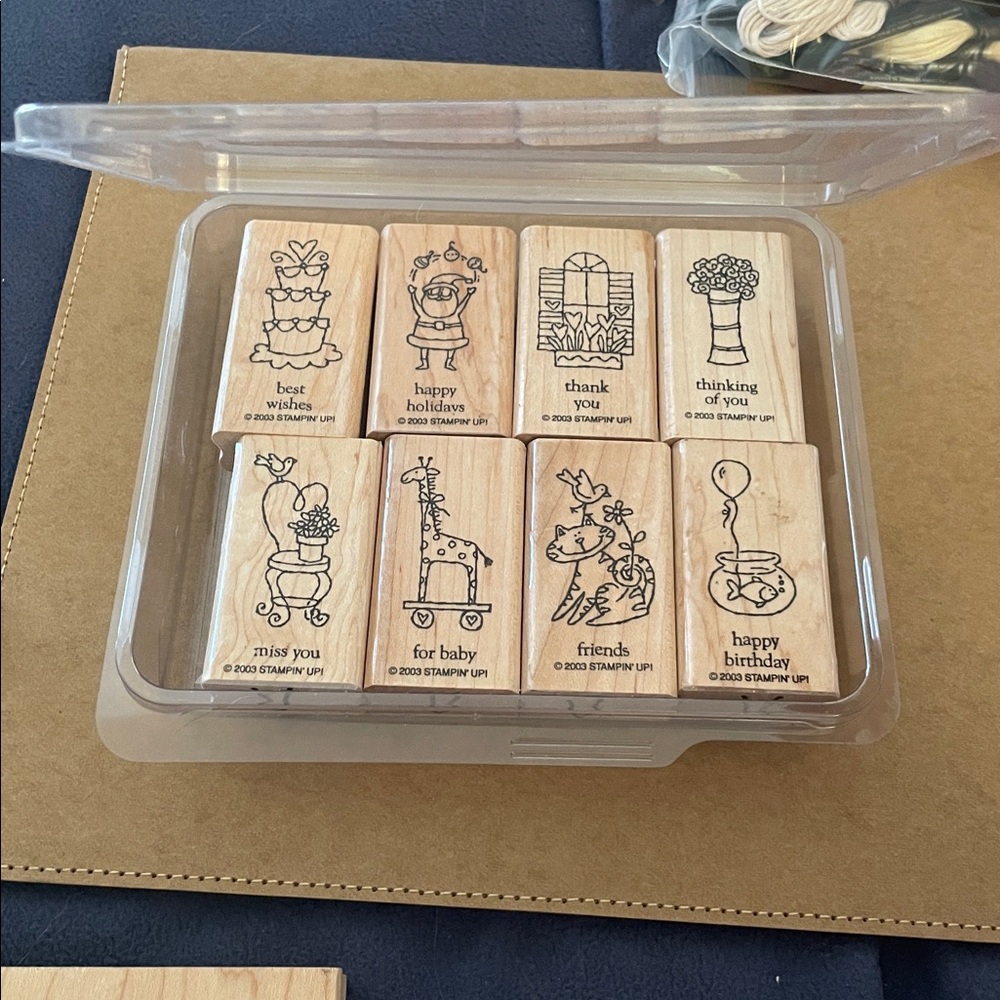 Little Hellos stampin up! New stamp set of 8 two have been used once. - Picture 2 of 4